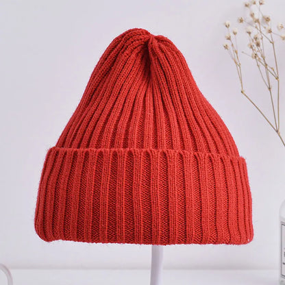 Baby Kids Ribbed Knitted Beanie Hats For Girls Boys Casual Toddlers Windproof Cap 6M-4Years Baby Photography Props Accessories - ZOOMNSTORE