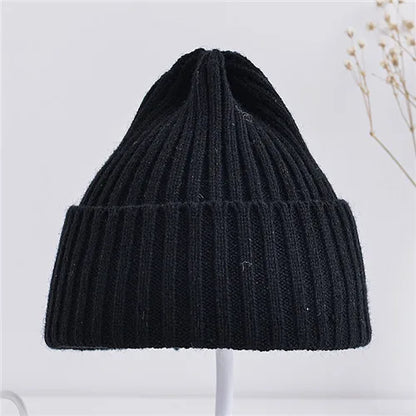 Baby Kids Ribbed Knitted Beanie Hats For Girls Boys Casual Toddlers Windproof Cap 6M-4Years Baby Photography Props Accessories - ZOOMNSTORE