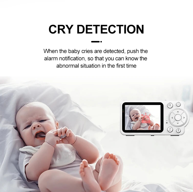 Damini 720p HD baby monitor IR night vision breastfeeding reminder temperature detection lullaby 2.4G wireless connection - ZOOMNSTORE