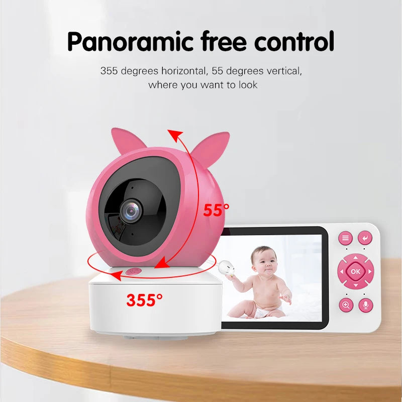 DANMINI 5 "TuyaAPP Baby Monitor Security Protection Wireless PTZ Surveillance Camera with Infrared Night Vision Motion Detection - ZOOMNSTORE