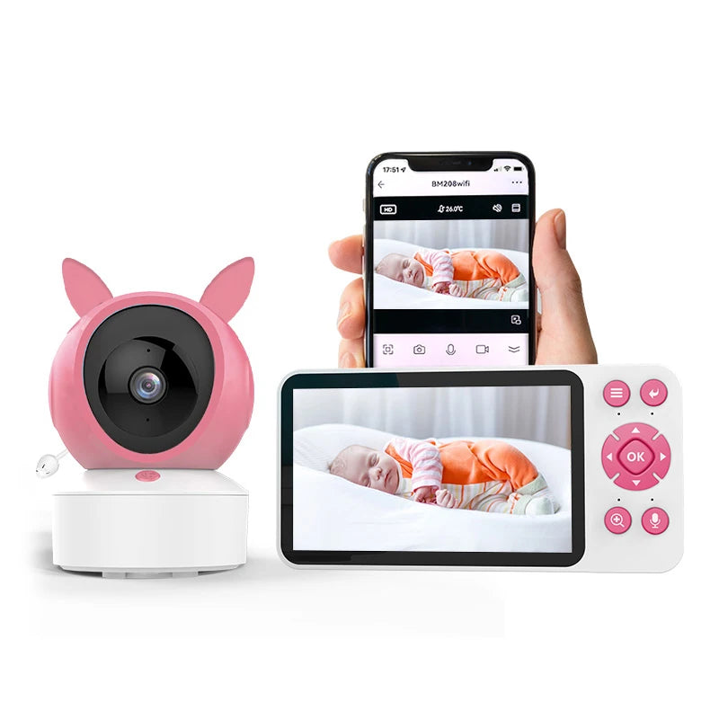 DANMINI 5 "TuyaAPP Baby Monitor Security Protection Wireless PTZ Surveillance Camera with Infrared Night Vision Motion Detection - ZOOMNSTORE