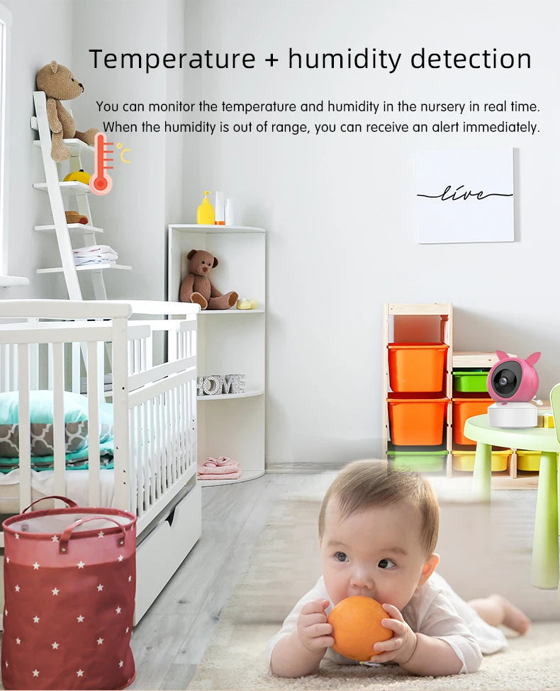 DANMINI 5 "TuyaAPP Baby Monitor Security Protection Wireless PTZ Surveillance Camera with Infrared Night Vision Motion Detection - ZOOMNSTORE
