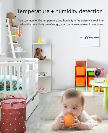 DANMINI 5 "TuyaAPP Baby Monitor Security Protection Wireless PTZ Surveillance Camera with Infrared Night Vision Motion Detection - ZOOMNSTORE