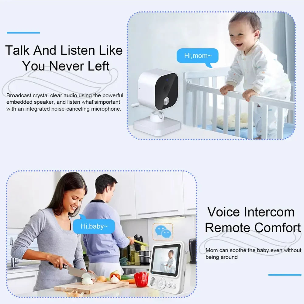 Cdycam ABM900 2.8 Inch Baby Monitor Surveillance Video Baby Camera Security Protection Two Way Audio Night Vision Cam Babysitte - ZOOMNSTORE