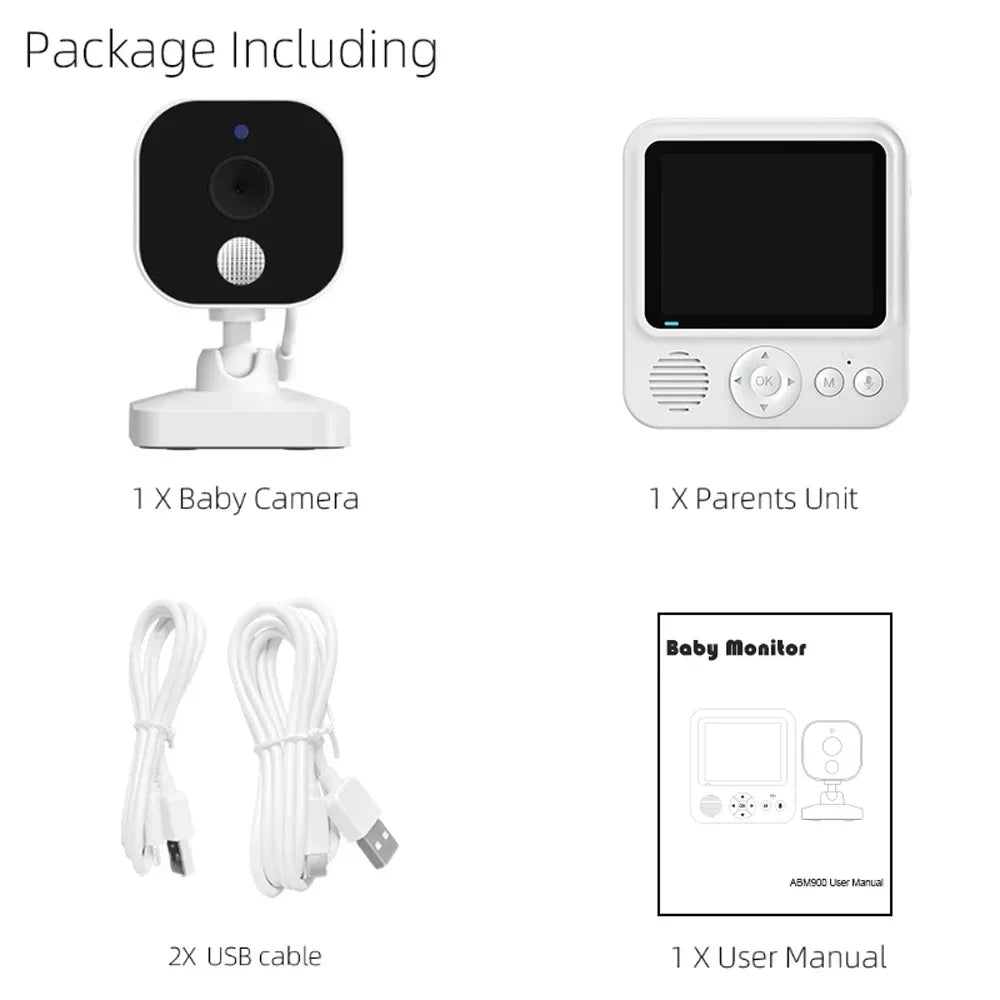 Cdycam ABM900 2.8 Inch Baby Monitor Surveillance Video Baby Camera Security Protection Two Way Audio Night Vision Cam Babysitte - ZOOMNSTORE