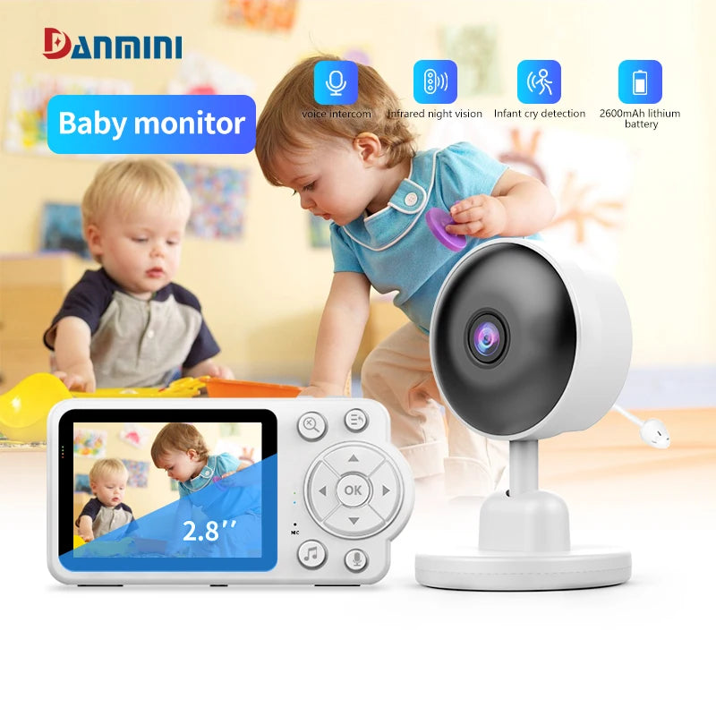 Baby monitor two-way audio voice intercom infrared night vision baby camera with monitor video surveillance security protection - ZOOMNSTORE