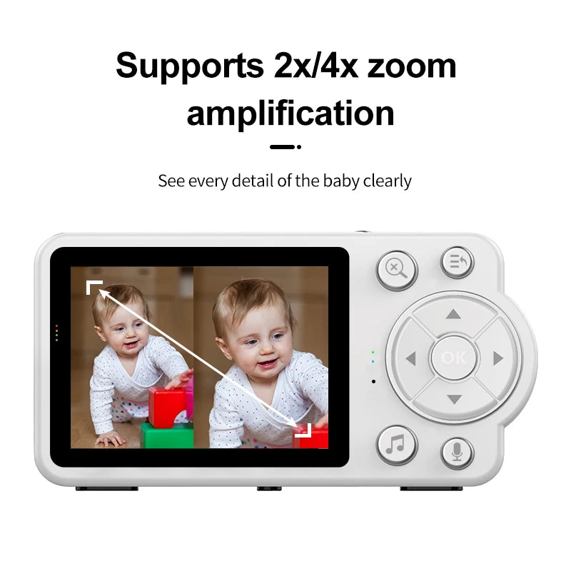 Baby monitor two-way audio voice intercom infrared night vision baby camera with monitor video surveillance security protection - ZOOMNSTORE