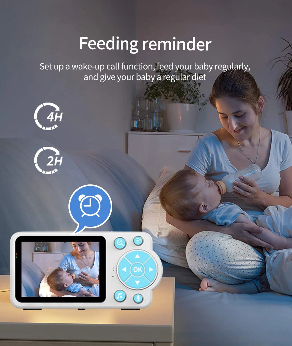 Baby monitor two-way audio voice intercom infrared night vision baby camera with monitor video surveillance security protection - ZOOMNSTORE