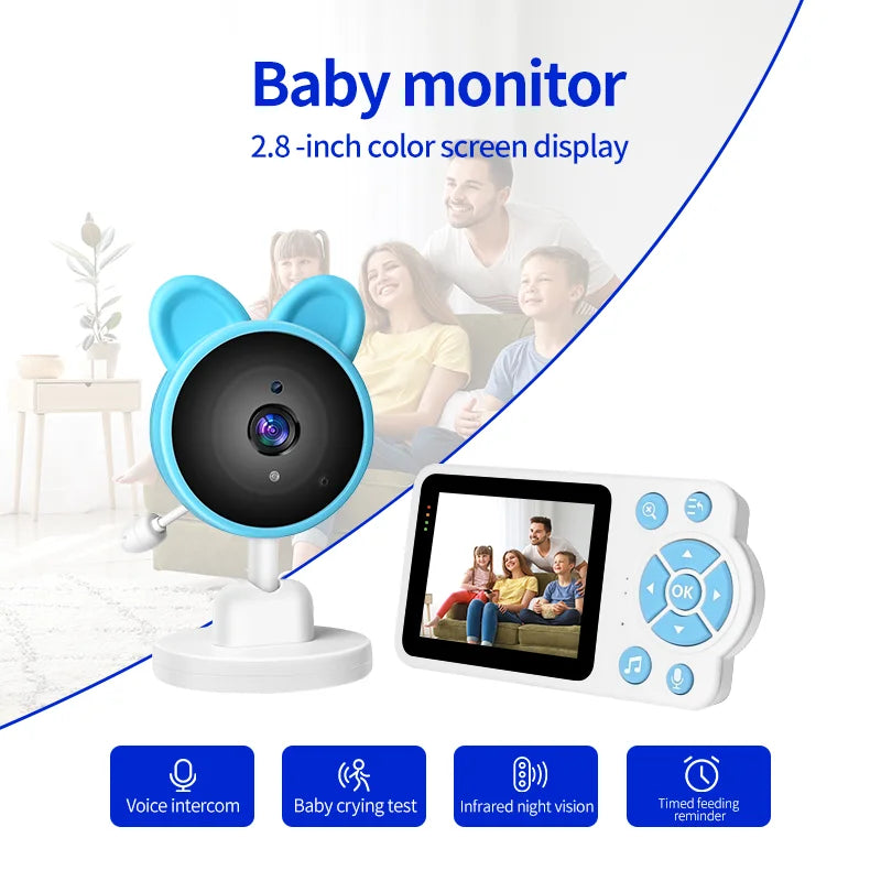 Baby Care Infrared Night Vision Breastfeeding Reminder Temperature Detection Lullaby Wireless Connection Video Surveillance - ZOOMNSTORE