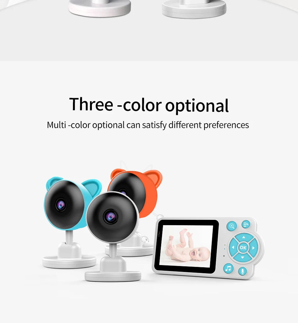 Baby Care Infrared Night Vision Breastfeeding Reminder Temperature Detection Lullaby Wireless Connection Video Surveillance - ZOOMNSTORE