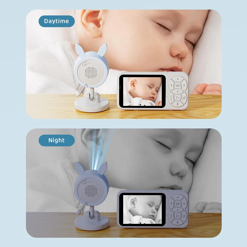 DANMINI new 3.5 "RGB night light baby monitor with night vision temperature detection voice intercom baby nanny security camera - ZOOMNSTORE