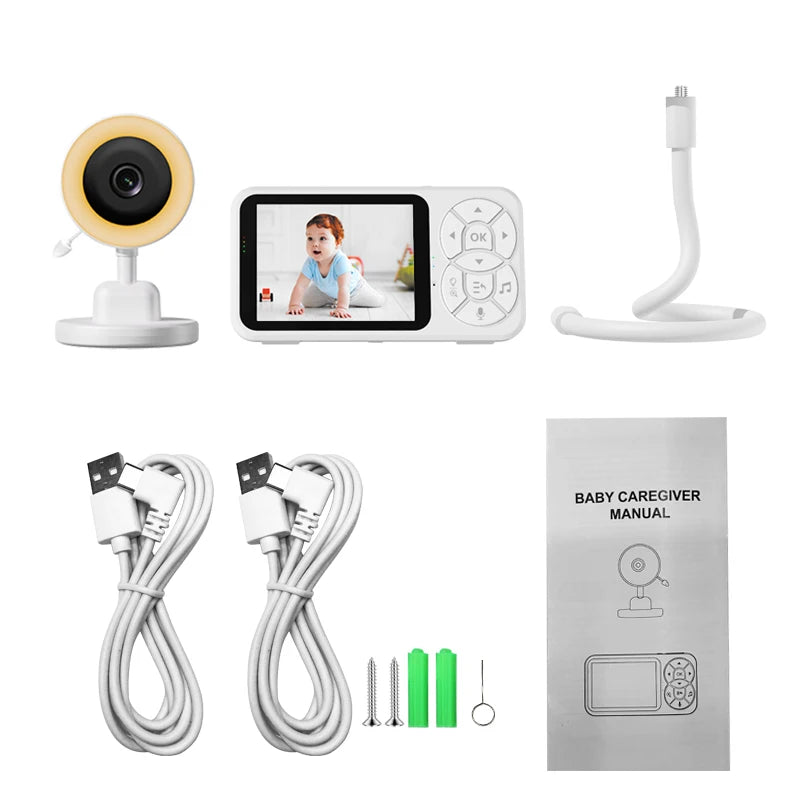 DANMINI new 3.5 "RGB night light baby monitor with night vision temperature detection voice intercom baby nanny security camera - ZOOMNSTORE