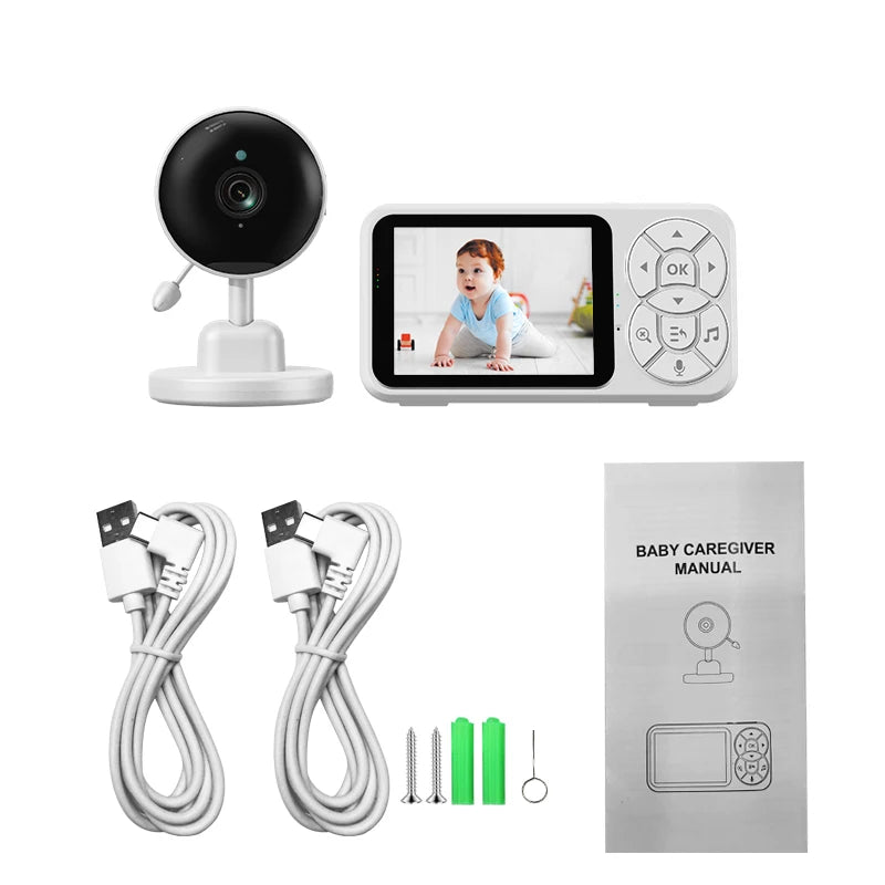 DANMINI new 3.5 "RGB night light baby monitor with night vision temperature detection voice intercom baby nanny security camera - ZOOMNSTORE