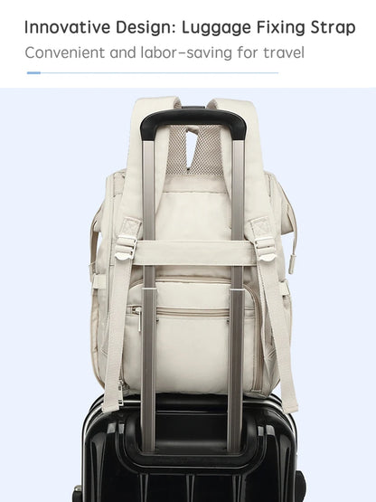 PANGDUBE Baby Nappy Bag with 2pcs Stroller Hooks Mummy Bag Backpack Waterproof Outdoor Travel Mommy Maternity Bag for Baby Stuff - ZOOMNSTORE