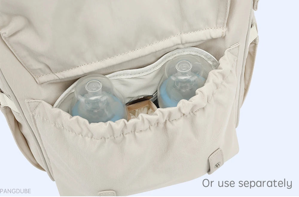 PANGDUBE Baby Nappy Bag with 2pcs Stroller Hooks Mummy Bag Backpack Waterproof Outdoor Travel Mommy Maternity Bag for Baby Stuff - ZOOMNSTORE