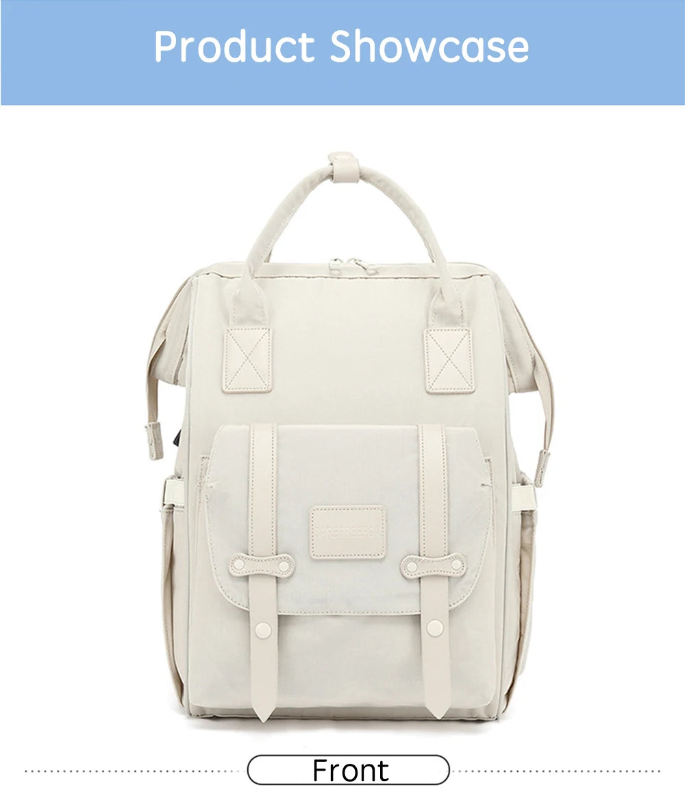 PANGDUBE Baby Nappy Bag with 2pcs Stroller Hooks Mummy Bag Backpack Waterproof Outdoor Travel Mommy Maternity Bag for Baby Stuff - ZOOMNSTORE