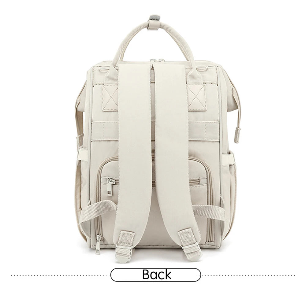 PANGDUBE Baby Nappy Bag with 2pcs Stroller Hooks Mummy Bag Backpack Waterproof Outdoor Travel Mommy Maternity Bag for Baby Stuff - ZOOMNSTORE