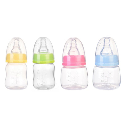 60ML Baby Newborn Mini Portable Feeding Nursing Bottle BPA Free Safe Infant Nursing Nipple Care Feeder Fruit Juice Milk Bottles - ZOOMNSTORE