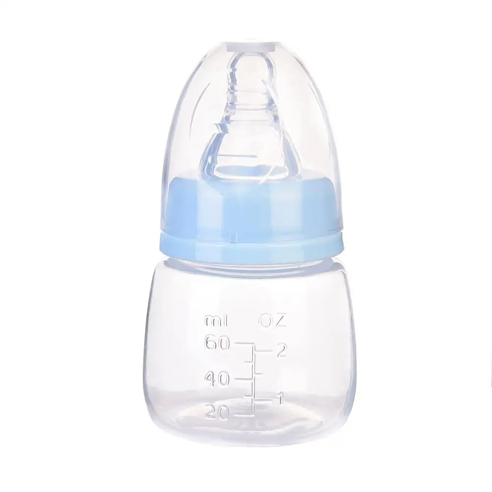 60ML Baby Newborn Mini Portable Feeding Nursing Bottle BPA Free Safe Infant Nursing Nipple Care Feeder Fruit Juice Milk Bottles - ZOOMNSTORE