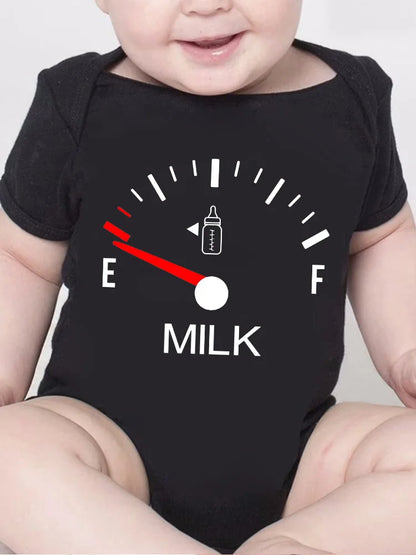 Baby Onesie - Minimalist Milk Print Newborn Romper 0-24 Months Infant Jumpsuit - ZOOMNSTORE
