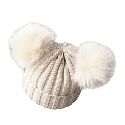 Cute Pompom Baby Hat Warm Winter Knitted Kids Baby Girl Boy Beanie Cap Solid Outdoor Infant Toddler Children Hat Bonnet - ZOOMNSTORE