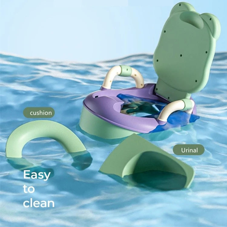 Baby Potty Seat - Portable Cartoon Frog Potty Training Aid | Unisex Toddler Toilet - ZOOMNSTORE