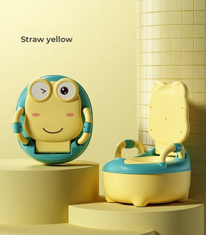 Baby Potty Seat - Portable Cartoon Frog Potty Training Aid | Unisex Toddler Toilet - ZOOMNSTORE