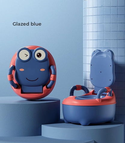 Baby Potty Seat - Portable Cartoon Frog Potty Training Aid | Unisex Toddler Toilet - ZOOMNSTORE