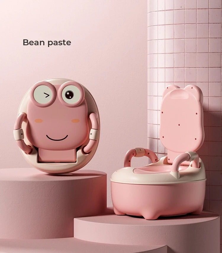 Baby Potty Seat - Portable Cartoon Frog Potty Training Aid | Unisex Toddler Toilet - ZOOMNSTORE