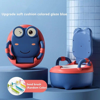 Baby Potty Seat - Portable Cartoon Frog Potty Training Aid | Unisex Toddler Toilet - ZOOMNSTORE