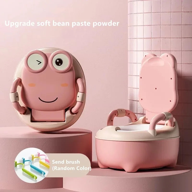Baby Potty Seat - Portable Cartoon Frog Potty Training Aid | Unisex Toddler Toilet - ZOOMNSTORE
