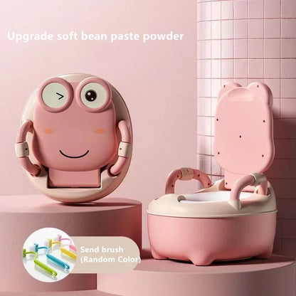 Baby Potty Seat - Portable Cartoon Frog Potty Training Aid | Unisex Toddler Toilet - ZOOMNSTORE