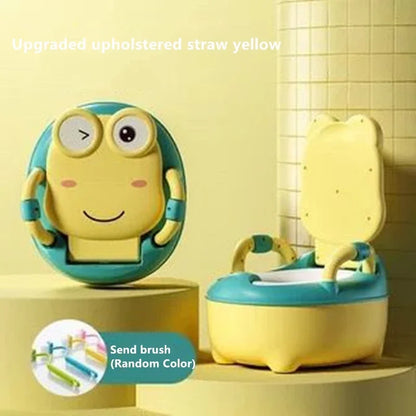 Baby Potty Seat - Portable Cartoon Frog Potty Training Aid | Unisex Toddler Toilet - ZOOMNSTORE