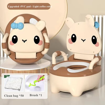 Baby Potty Seat - Portable Rabbit Toddler Toilet Trainer Stool for Kids - ZOOMNSTORE