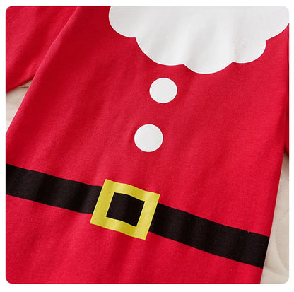 Baby Romper Cotton - Newborn Unisex Velvet Santa Elk Long Sleeve 0-18 Months - ZOOMNSTORE