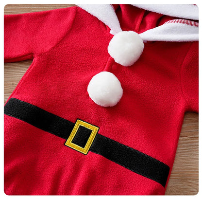 Baby Romper Cotton - Newborn Unisex Velvet Santa Elk Long Sleeve 0-18 Months - ZOOMNSTORE