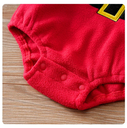 Baby Romper Cotton - Newborn Unisex Velvet Santa Elk Long Sleeve 0-18 Months - ZOOMNSTORE
