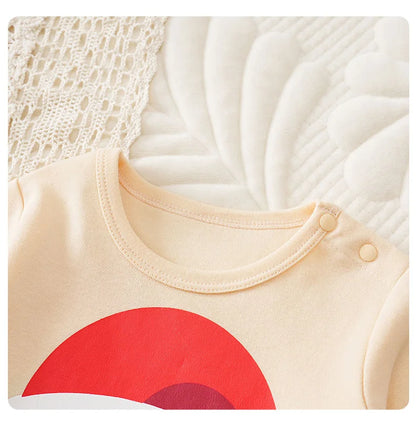 Baby Romper Cotton - Newborn Unisex Velvet Santa Elk Long Sleeve 0-18 Months - ZOOMNSTORE