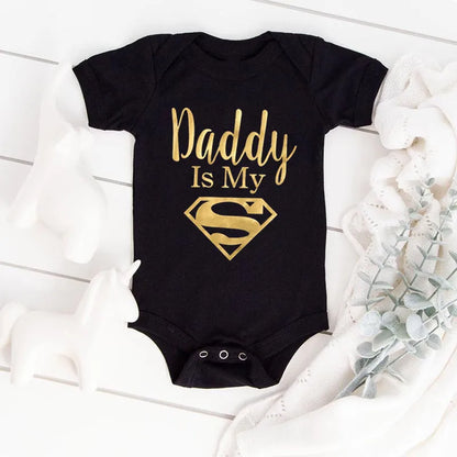 Baby Romper | Newborn Bodysuit Cotton Baby Clothes | Daddy Is My Hero Romper - ZOOMNSTORE