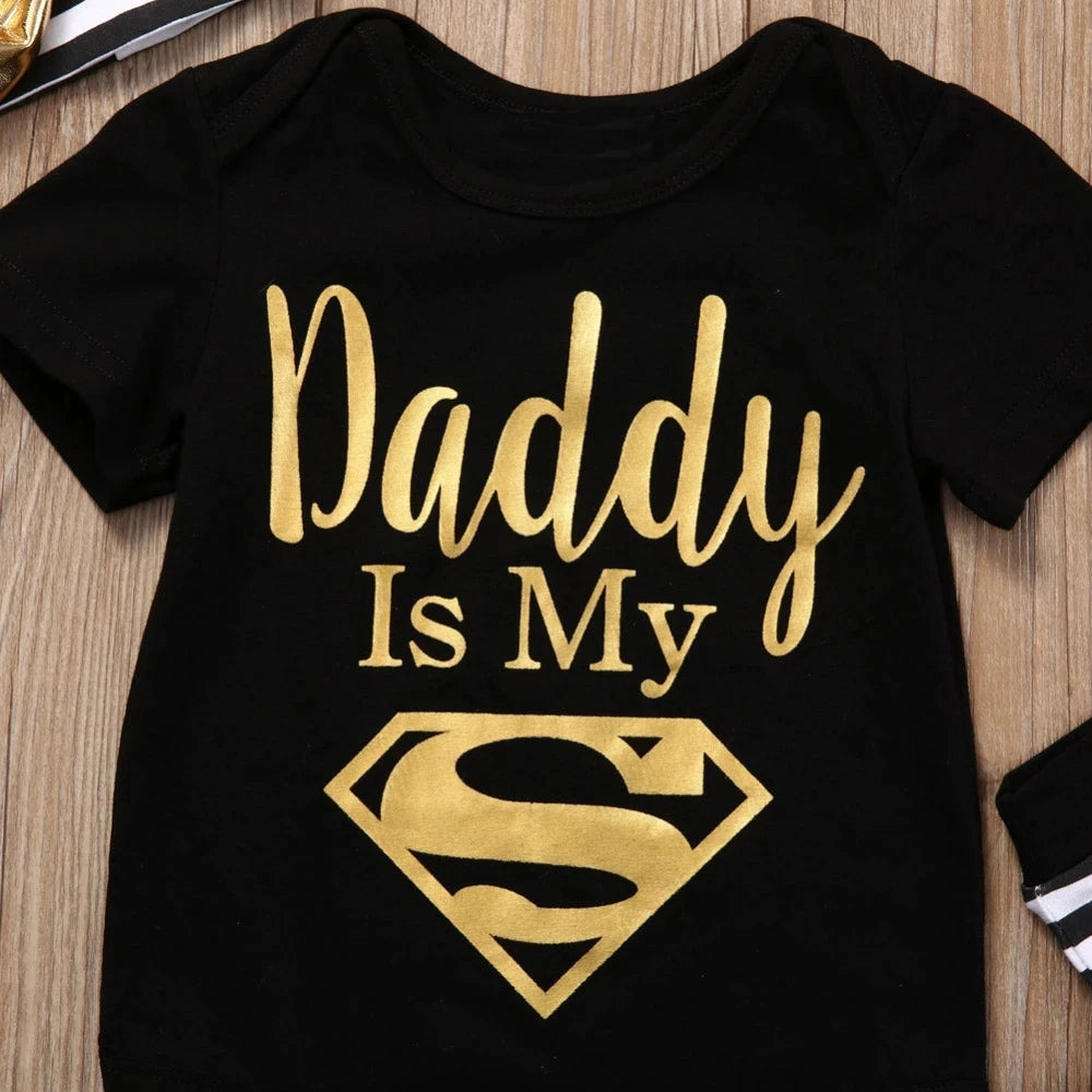 Baby Romper | Newborn Bodysuit Cotton Baby Clothes | Daddy Is My Hero Romper - ZOOMNSTORE