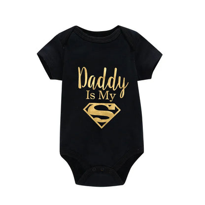 Baby Romper | Newborn Bodysuit Cotton Baby Clothes | Daddy Is My Hero Romper - ZOOMNSTORE