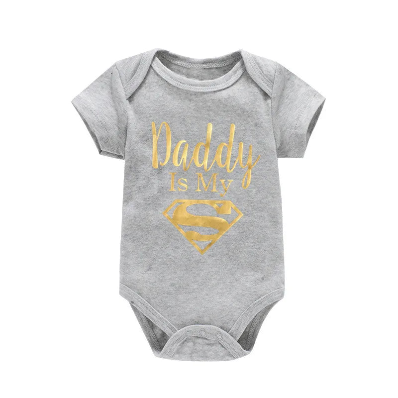 Baby Romper | Newborn Bodysuit Cotton Baby Clothes | Daddy Is My Hero Romper - ZOOMNSTORE