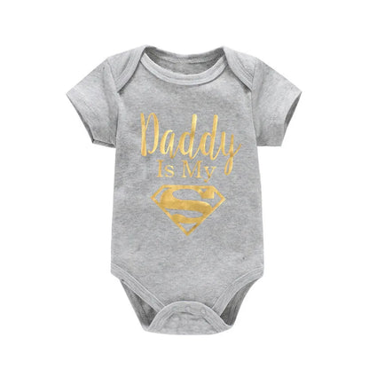 Baby Romper | Newborn Bodysuit Cotton Baby Clothes | Daddy Is My Hero Romper - ZOOMNSTORE