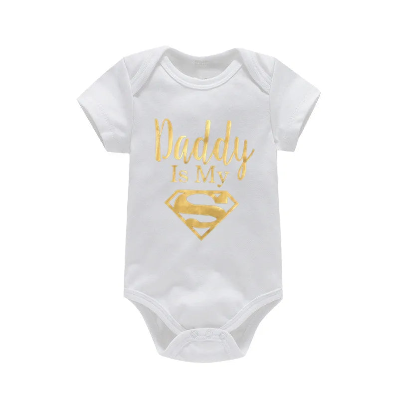 Baby Romper | Newborn Bodysuit Cotton Baby Clothes | Daddy Is My Hero Romper - ZOOMNSTORE