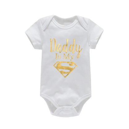 Baby Romper | Newborn Bodysuit Cotton Baby Clothes | Daddy Is My Hero Romper - ZOOMNSTORE