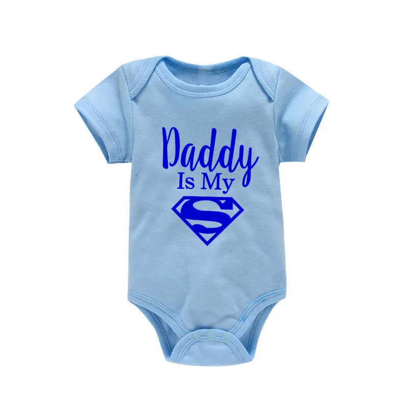 Baby Romper | Newborn Bodysuit Cotton Baby Clothes | Daddy Is My Hero Romper - ZOOMNSTORE