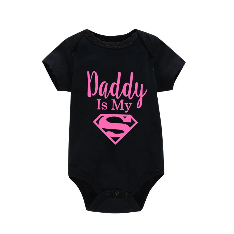 Baby Romper | Newborn Bodysuit Cotton Baby Clothes | Daddy Is My Hero Romper - ZOOMNSTORE