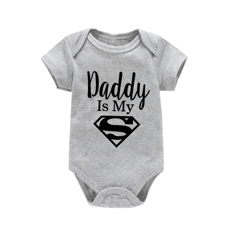 Baby Romper | Newborn Bodysuit Cotton Baby Clothes | Daddy Is My Hero Romper - ZOOMNSTORE