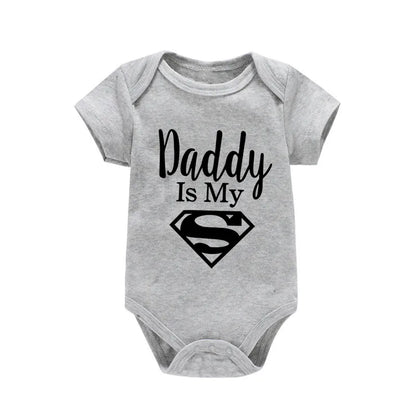 Baby Romper | Newborn Bodysuit Cotton Baby Clothes | Daddy Is My Hero Romper - ZOOMNSTORE