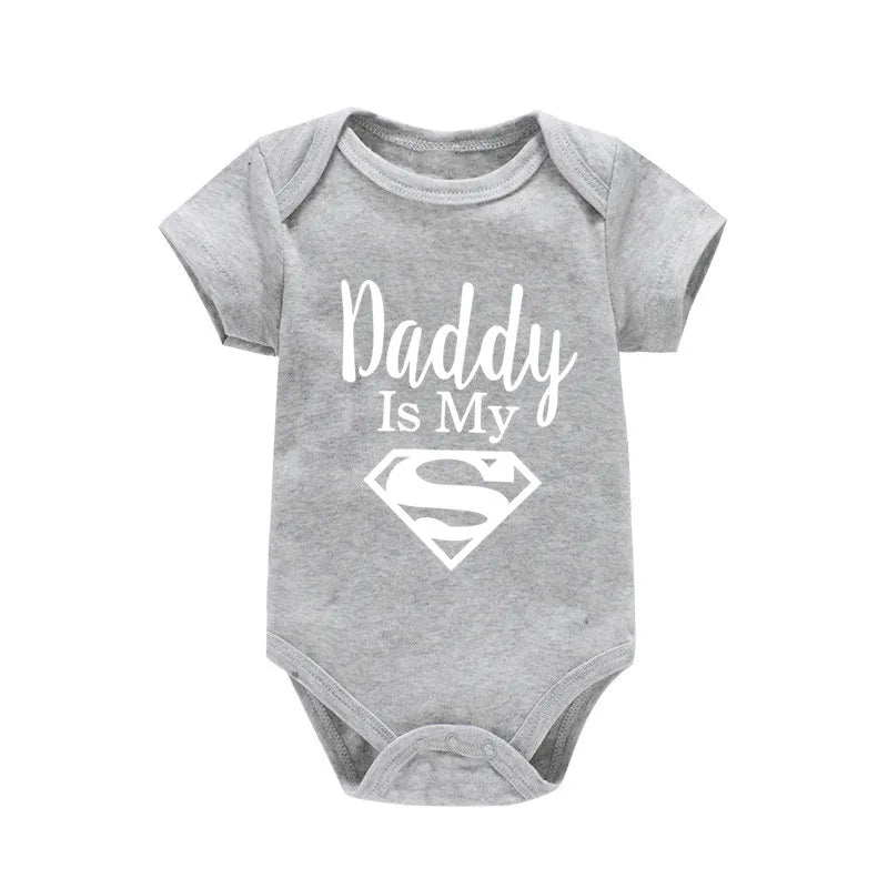 Baby Romper | Newborn Bodysuit Cotton Baby Clothes | Daddy Is My Hero Romper - ZOOMNSTORE